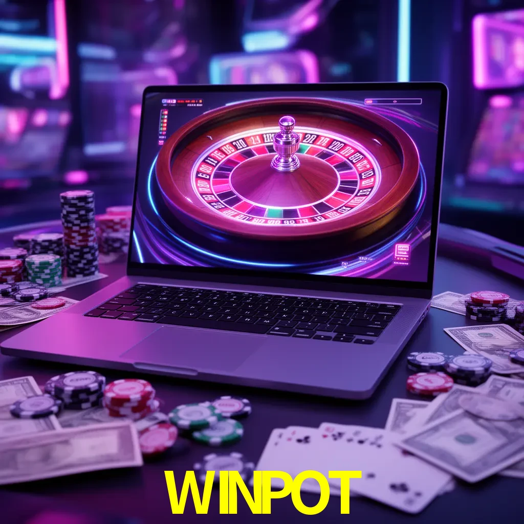 Centro móvil WINPOT con casino, cajero, bonos, app y acceso de cuenta para México